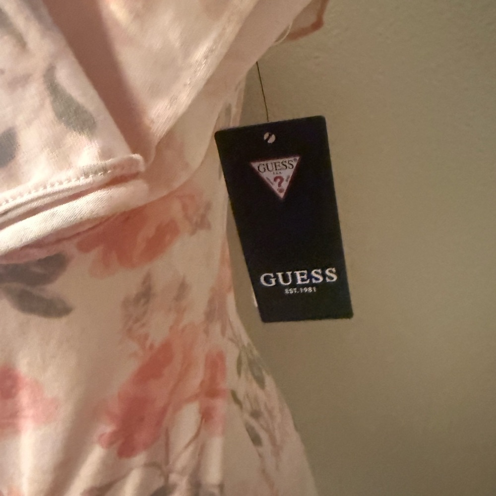 Guess Light Pink Floral Ruffle Top - Picture 6 of 7